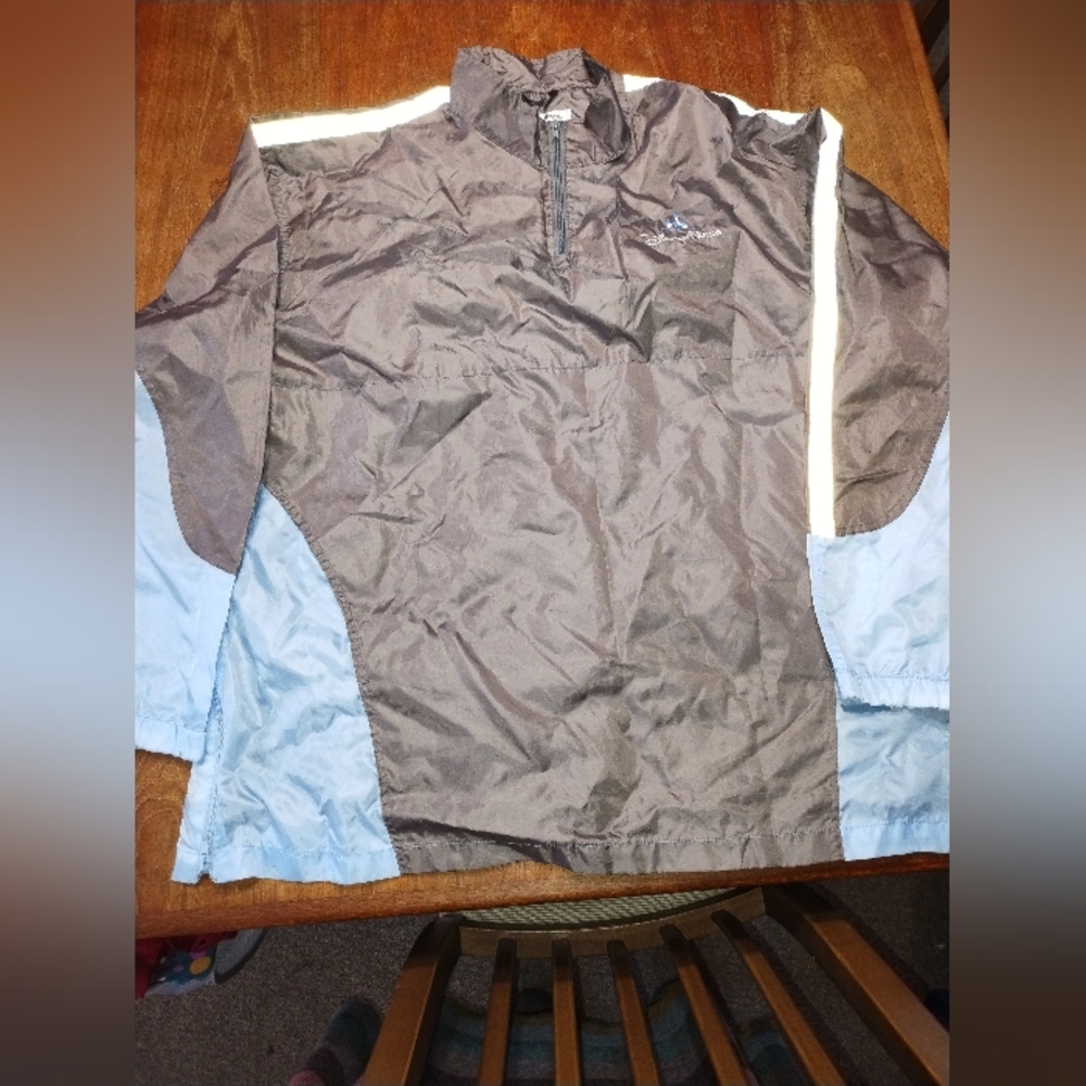 Disney Parks Blue & Grey Windbreaker, XL/XXL, Half Zip, Packs into Small…